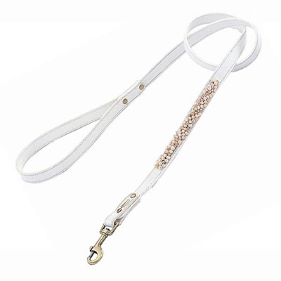 Beaded Fresh Water Pearl & Rose Quartz Dog Leash_big